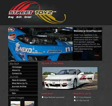 Screen Shot of the Street Toyz.com website